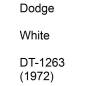 Preview: Dodge, White, DT-1263 (1972).